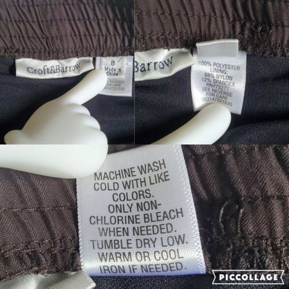 Croft & Barrow brown swim shorts sz 8 - Picture 12 of 12